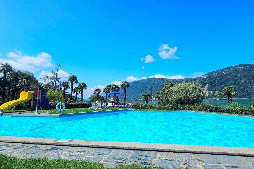 Idyllische Ferienwohnung In Bissone Zewnętrze zdjęcie