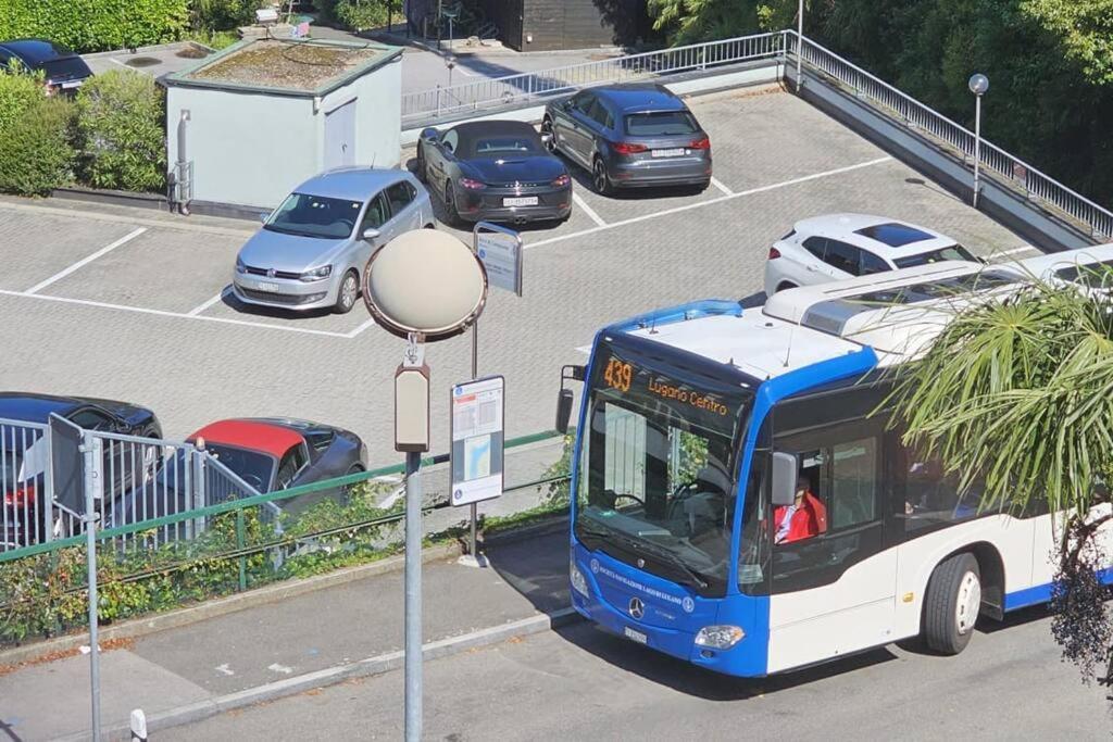 Idyllische Ferienwohnung In Bissone Zewnętrze zdjęcie